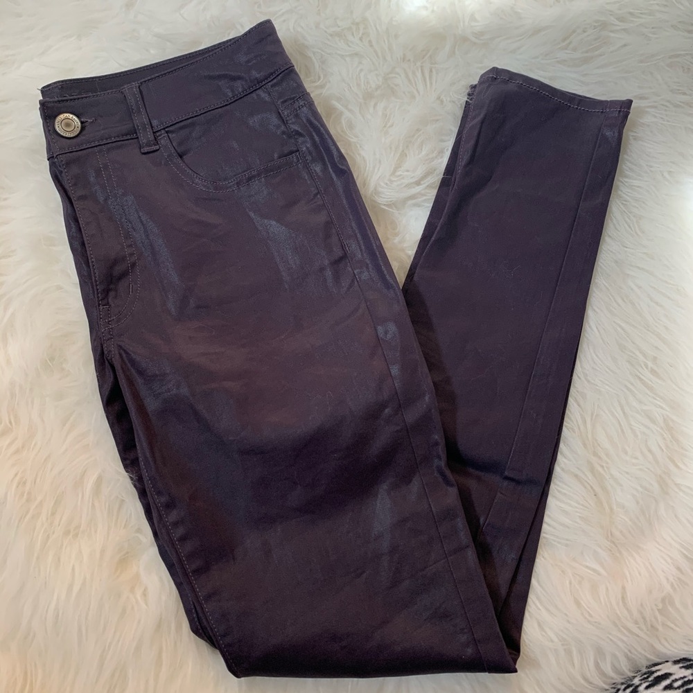 Purple Sheen Jeans from American Eagle.